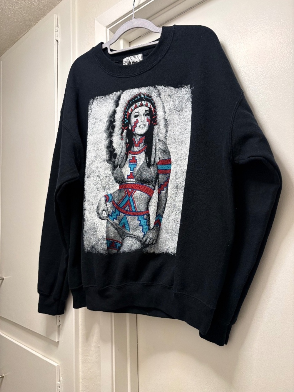 Riot Society Native American woman sweatshirt - size large
